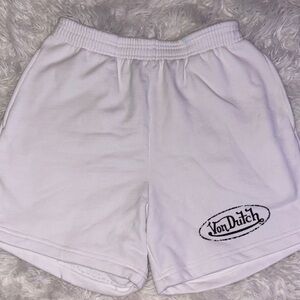 Von Dutch Classic White Logo Shorts
